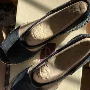 Clarks Women's Petrina Lulu Slingback Sandal – Denim Peep-Toe Espadrille Wedge With Ortholite Footbed